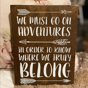 Handmade wooden sign